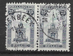 OBP164 In Paar Met Cirkelstempel Molenbeek - Used Stamps