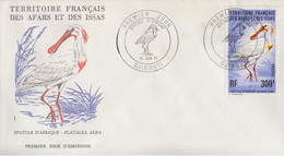 FDC TERRITOIRE FRANCAIS Des AFARS Et ISSAS Spatule D' Afrique 1976 - Brieven En Documenten