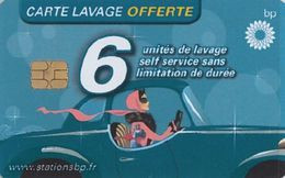 # Carte A Puce Portemonnaie  Lavage BP - Conductrice - Bleu - 6u - Tres Bon Etat - - Car Wash Cards