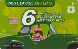 # Carte A Puce Portemonnaie  Lavage BP - Conductrice - Verte - 6u - Puce1 - Tres Bon Etat - - Car Wash