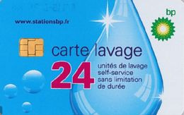 # Carte A Puce Portemonnaie  Lavage BP - Goutte - 24u Puce1? - Tres Bon Etat - - Colada De Coche