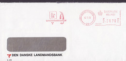 Denmark DEN DANSKE LANDMANDSBANK Slogan Flamme 'Landmandsbanken Penguin' 'P.B.537' KØBENHAVN 1972 Meter Cover Brief - Franking Machines (EMA)