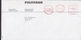 Denmark POLITIKEN (Newspaper Journal) Slogan Flamme 'Følg Med I Politiken' 'D 2522' KØBENHAVN 1972 Meter Cover Brief - Máquinas Franqueo (EMA)