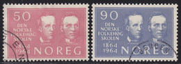 NORWAY 1964 "The Norwegian Folk High School 100 Years" Mi# 522-23 - NK# 558-59 Compl.set Cancelled - Otros & Sin Clasificación