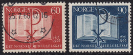 NORWAY 1964 "The Norwegian Bible Society 150 Years" Mi# 541-42 - NK# 575-76 Compl.set Cancelled - Sonstige & Ohne Zuordnung