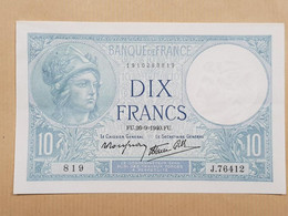10 Francs Minerve 1940 NEUF - 10 F 1916-1942 ''Minerve''