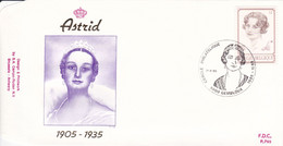 B01-300 - FDC P765  - Cob 2183 - Royal Dynastie S.M. La Reine Astrid En 1935 - 31-08-1985 5800 Gembloux - 1981-1990