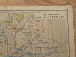 Russia Leningrad City Roadmap 1970 - Cartes Routières