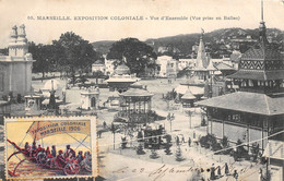 13-MARSEILLE- VUE D'ENSEMBLE - VUE PRISE EN BALLON ( VOIR TIMBRE SUR LA CARTE) - Koloniale Tentoonstelling 1906-1922