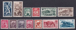 SAAR / SARRE - 1949 - YVERT N° 250/262 * MLH - COTE = 108 EUR. - - Ongebruikt