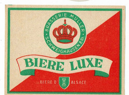 Ancienne étiquette Brasserie Muller à Schweighausen 67 - Cerveza