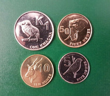 Zambia Set 4 Monedas 5 10 50 Ngwee 1 Kwacha 2012 SC UNC - Zambie
