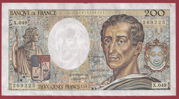 200 Francs "Montesquieu" 1987------ALPH .X.049------DANS L ETAT - 200 F 1981-1994 ''Montesquieu''