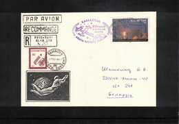 Kazakhstan 1994 Space / Raumfahrt Interesting Registered Letter - Asie