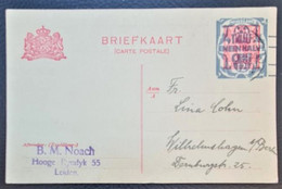 NETHERLANDS 1921 - Stationary - Briefkaart From Leiden To Wilhelmshagen - Ganzsachen