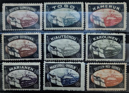 GERMAN COLONIES - 9 Vignettes - MNH! - Erinnophilie