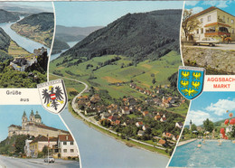 1081) 3641 AGGSBACH Makrt - LUFTBILD - Hotel POST - Stift Melk Und Schwimmbad - Pferd U. AUTO älter - Wachau