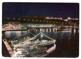 MONACO --1970--Le Port Et Les Bateaux Illuminés-au Fond Le Palais......à Saisir - Harbor