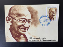 Madagascar Madagaskar 2019 / 2020 Mi. 2717 Carte Maximum 1er Jour Cover Mohandas Mahatma Gandhi 150th Anniversary - Madagascar (1960-...)