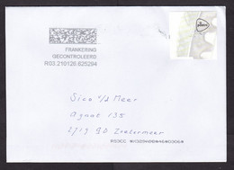 Netherlands: Cover, 2021, Tab Used As Fake Stamp, Postal Fraud, Postage Due Marking, Taxed (traces Of Use) - Covers & Documents