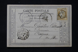 FRANCE - Carte Précurseur De Pau Pour Cayeux /Mer En 1873, Affranchissement Cérès 15ct, GC 2795  - L 87129 - Vorläufer