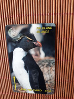 Bird Phonecard Falkland Island 1CWFA  Used  Rare - Falkland Islands