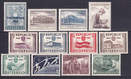 AUTRICHE - 1955 -  ANNEE COMPLETE ** MNH - COTE = 135 EUR. - - Ganze Jahrgänge