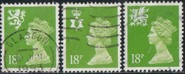 GB 1991 Yv. N°1579 à 1581 - 18p Vert-jaune - Oblitéré - Non Classés