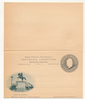 ARGENTINE - Entier Postal - Carte Double Avec Réponse Payée - 6 Centavos (MUESTRA) - Estatua De San Martin - Enteros Postales