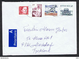 SWEDEN: 1993 COUVERT WITH 4 VALUES (918 + 1633 + 1729 + 1737) - TO GERMANY - Storia Postale