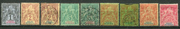 20803 Golfe Du Bénin N°20/1, 23, 26, 29/30 */° Type Groupe  1893  B/TB - Unused Stamps