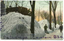 - Quebec -  Montréal, Dorchrester Street In Winter, écrite, 1910, Animation, , épaisse, Glacée, 1909, BE, Scans. - Montreal