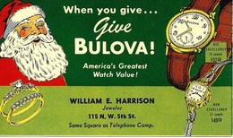 Montres Bulova 1950 Etats-Unis Entier Postal Illustre Voir 2 Scan - Horlogerie