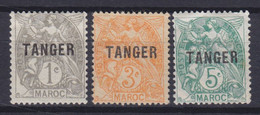 Tanger Morocco Maroc 1918 Mi. 1, 3-4 Overprint Aufdruck 'TANGER', MH*, MNG (*) - Sin Clasificación