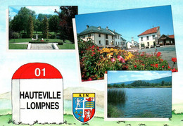 6167 Carte Postale HAUTEVILLE LOMPNES  (blason,  Borne Kilométrique )     (scan Recto-verso) 01 Ain - Hauteville-Lompnes