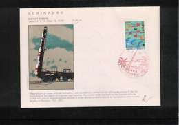 Japan 1976 Space / Raumfahrt UCHINAURO Rocket K 9M-55 Interesting Letter - Asie