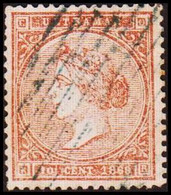 1869. SPANISH WESTINDIES. Isabella II 10 C. 1869 Interesting Cancel.
 (Michel 31) - JF413887 - Autres & Non Classés