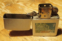 Original Zippo Mururoa ( Atoll ) Bricquet Rare Bradford + étui - Zippo