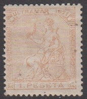 1871. SPANISH WESTINDIES. Hispania 1 PESETA. 1871 Hinged.
 (Michel 49) - JF413901 - Sonstige & Ohne Zuordnung