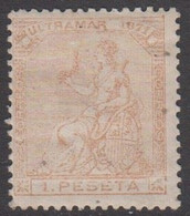 1871. SPANISH WESTINDIES. Hispania 1 PESETA. 1871 Hinged.
 (Michel 49) - JF413901 - Otros & Sin Clasificación