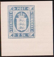 1886. Official Reprint. Official Stamps. 2 Sk. Blue  (Michel D 1 ND) - JF413985 - Proeven & Herdrukken
