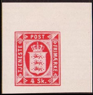 1886. Official Reprint. Official Stamps. 4 Sk. Red. (Michel D 2 ND) - JF413992 - Proeven & Herdrukken