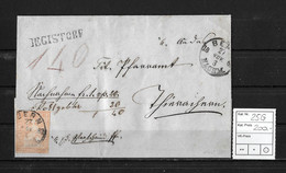 1854-1862 Helvetia (ungezähnt)  Faltbrief Nachnahme Balkenstpl. JEGISTORF Mit Rundstpl. BERN    ►SBK-25B4◄ - Lettres & Documents