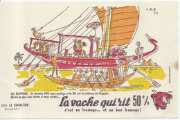 LOT 10  BUVARDS BLOTTING PAPER FROMAGE LA VACHE QUI RIT SÉRIE COMPLÈTE LA NAVIGATION 1/10 BATEAU VOILIER GALÈRE - Zuivel