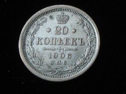 20 Kopeks - Kopecks 1906  - Empire RUSSE - Russia - Russie - **** EN ACHAT IMMEDIAT ***** - Rusland