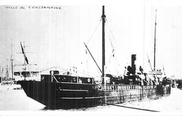 Photo De Cpa  Bateau De "Ville De Constantine " - Boats