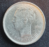 Belgium 5 Francs 1936 (French) Position A - 5 Francs