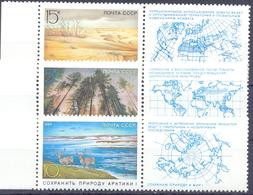 1989. USSR/Russia,  Nature Conservation, 3v With Labels, Mint/** - Ungebraucht