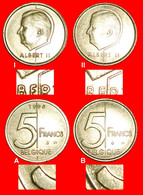 • ALL 4 KNOWN TYPES (1994-2001): BELGIUM ★ 5 FRANCS 1994, 1998 DUTCH And FRENCH LEGEND!LOW START★ NO RESERVE! - Collections
