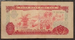 Vietnam Viet Nam South 10 Dong VF Banknote Note Billet 1966 (using In 1975) - Pick #43 / 02 Photos - Viêt-Nam